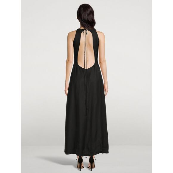 NWT BONDI Born Ophelia Maxi Dress Size Large Black Open Back Aline - Picture 12 of 12